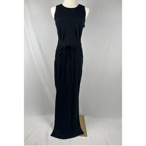 NWT Michael Stars Solange Black Maxi Dress Minimalist Quiet Luxury XS